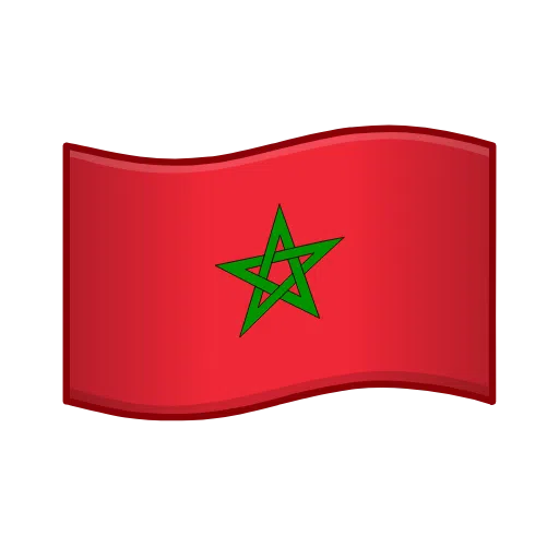 flag: Morocco as rendered by Telegram