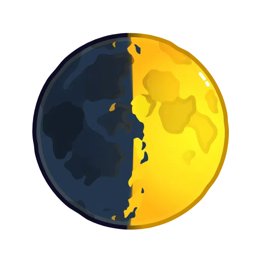 first quarter moon as rendered by Telegram