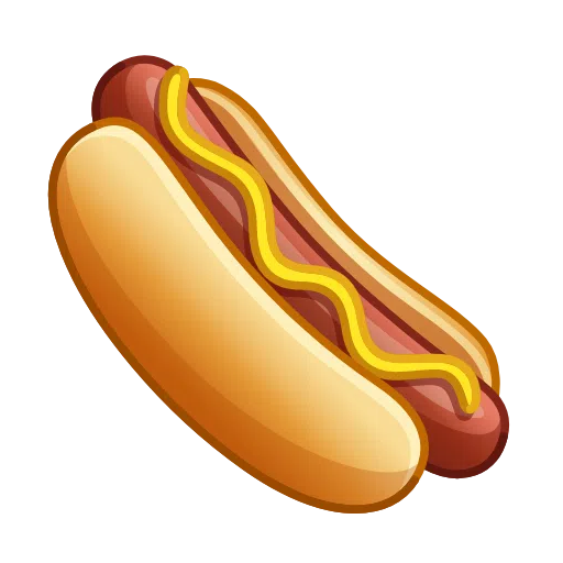 hot dog as rendered by Telegram