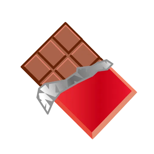 chocolate bar as rendered by Telegram