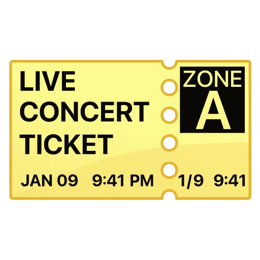 Ticket as rendered by Telegram