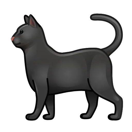 black cat as rendered by Telegram