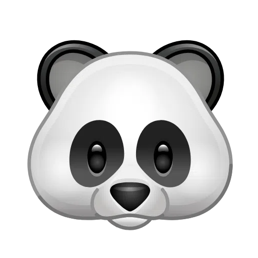 rosto de panda as rendered by Telegram