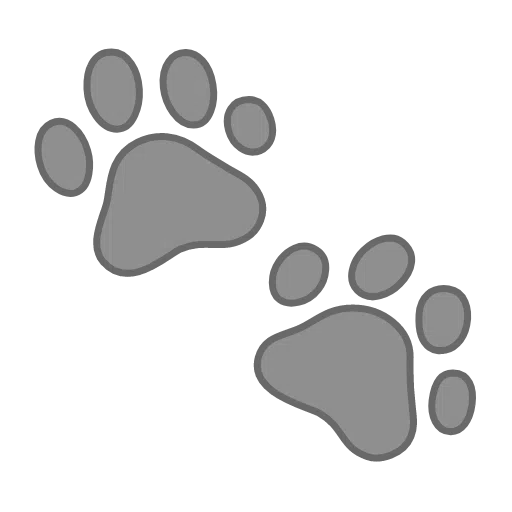 paw prints as rendered by Telegram