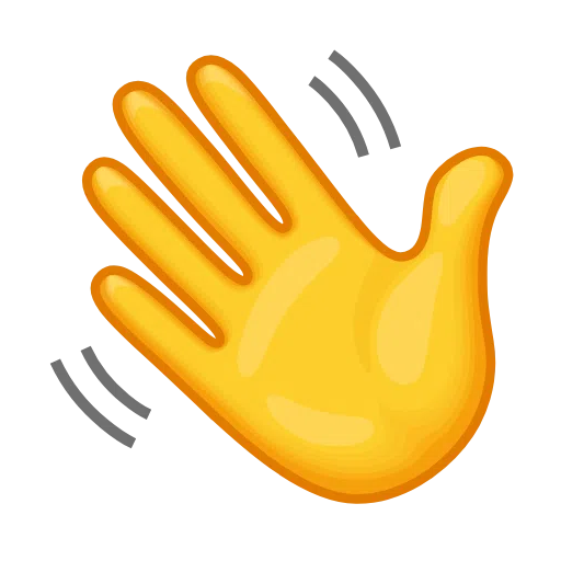 تلويح باليد as rendered by Telegram