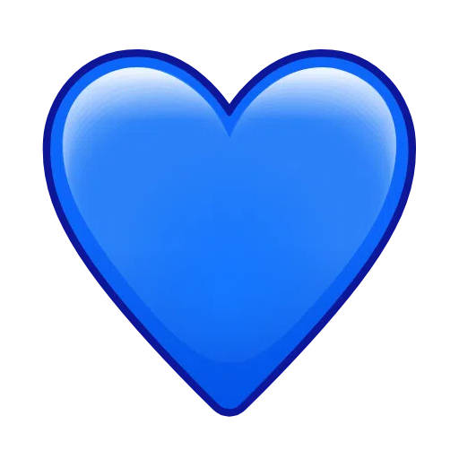 cuore blu as rendered by Telegram