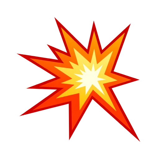 explosion as rendered by Telegram