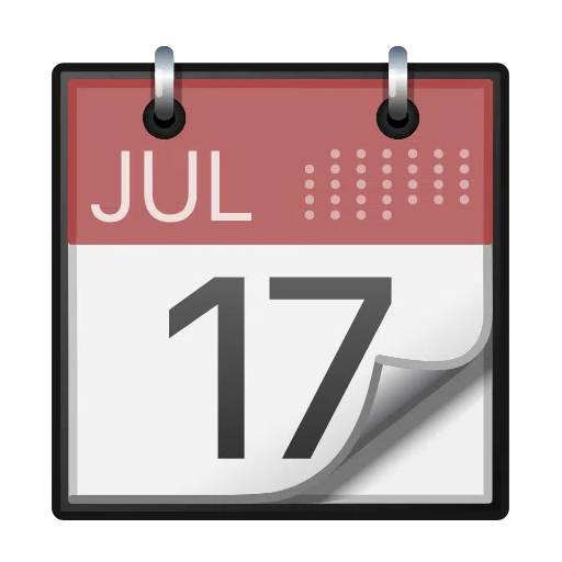 calendar as rendered by Telegram