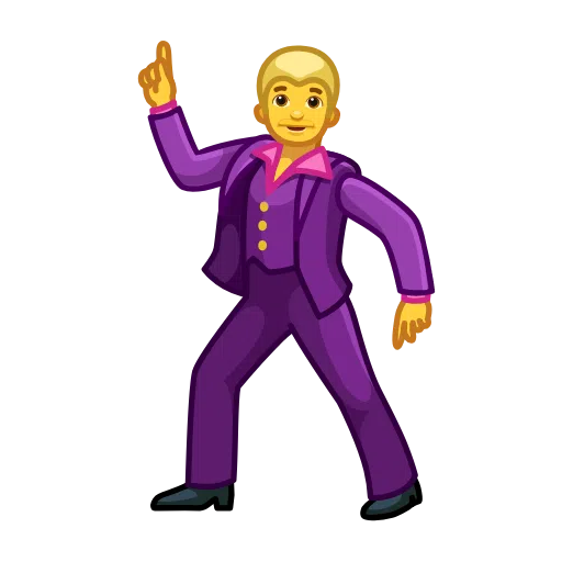 man dancing as rendered by Telegram