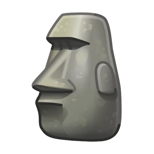 Moai as rendered by Telegram