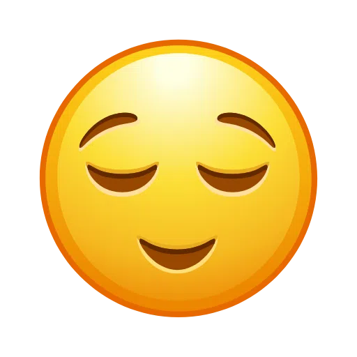 ほっとした顔 as rendered by Telegram