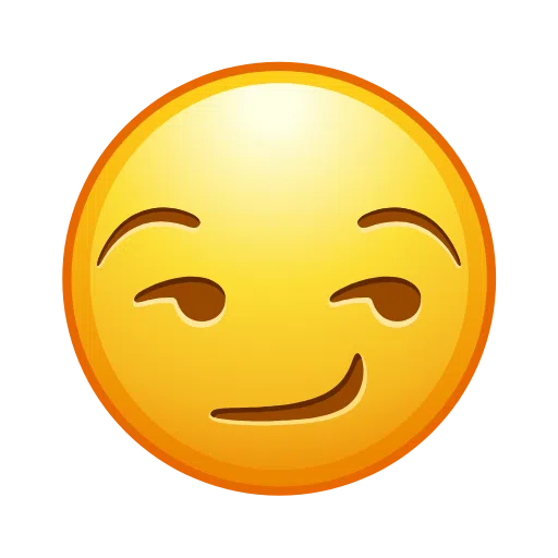 Smirking Face as drawn by Telegram in Telemoji November 2023