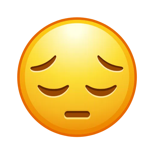 Pensive Face as drawn by Telegram in Telemoji November 2023