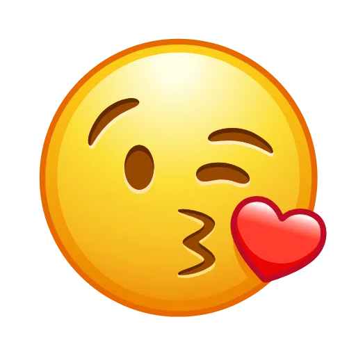 face blowing a kiss as rendered by Telegram