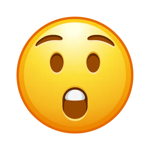 erstauntes Gesicht as rendered by Telegram