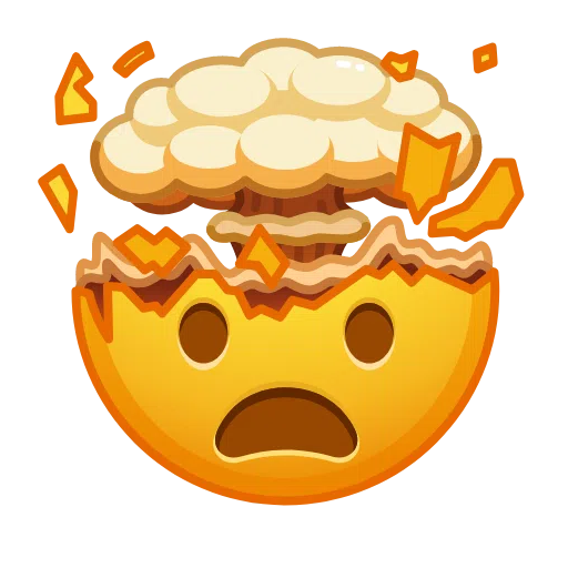 exploding head as rendered by Telegram