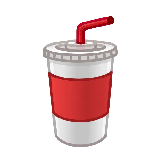 cup with straw as rendered by Telegram