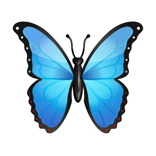 butterfly as rendered by Telegram