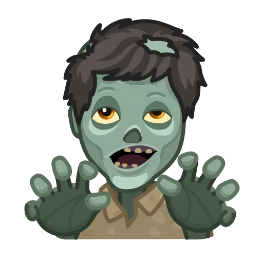 man zombie as rendered by Telegram