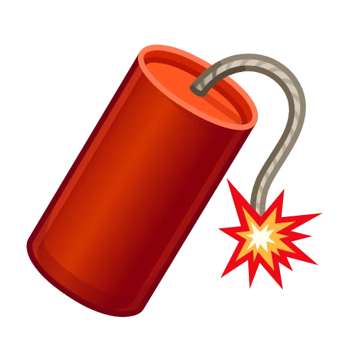 Firecracker as drawn by Telegram in Telemoji November 2023
