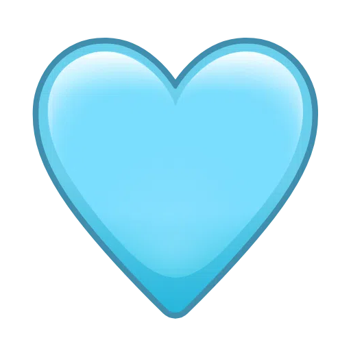 Light Blue Heart as drawn by Telegram in Telemoji November 2023