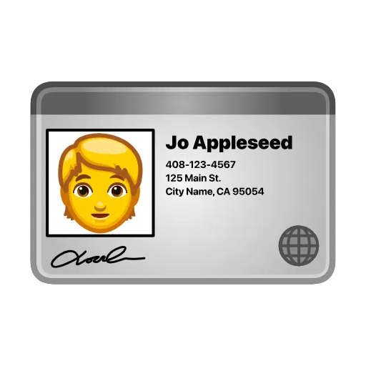 identification card as rendered by Telegram