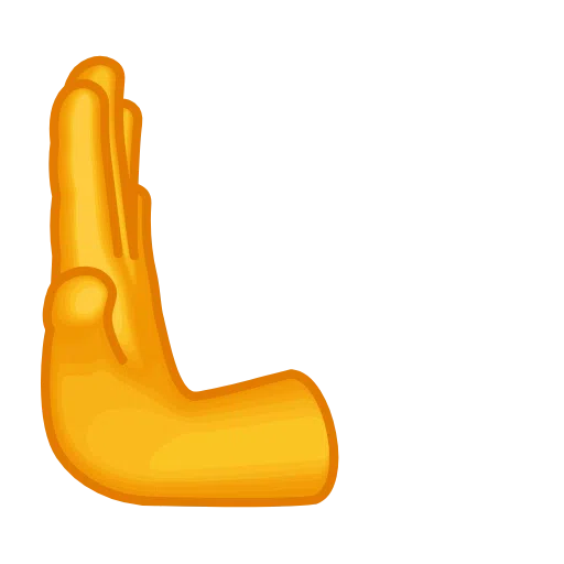 leftwards pushing hand as rendered by Telegram