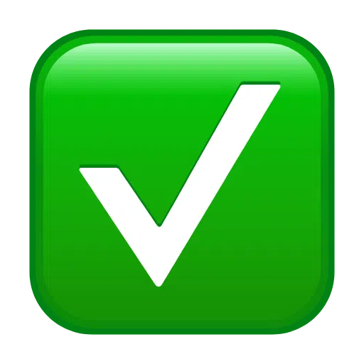check mark button as rendered by Telegram