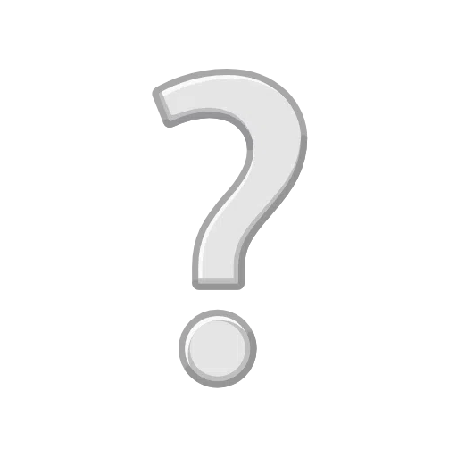 white question mark as rendered by Telegram