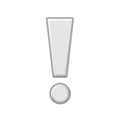 white exclamation mark as rendered by Telegram