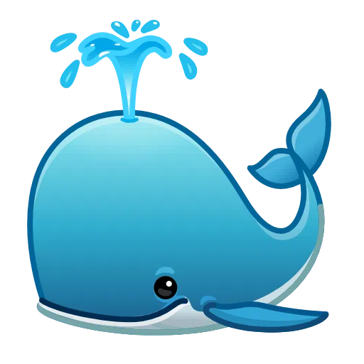 Spouting Whale as drawn by Telegram in Telemoji October 2022