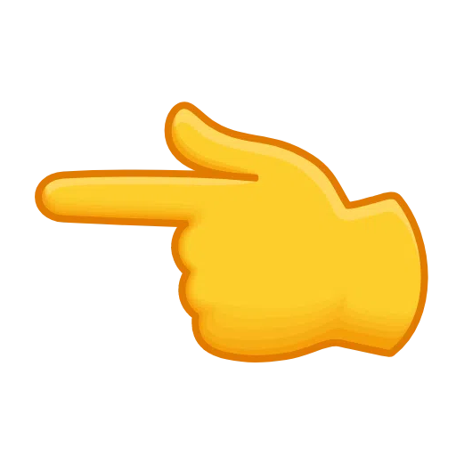 Backhand Index Pointing Left as drawn by Telegram in Telemoji October 2022