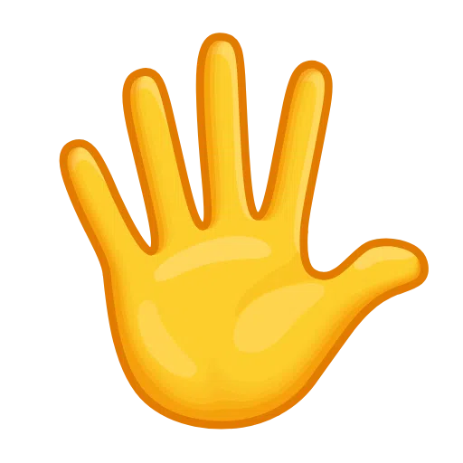 Hand with Fingers Splayed as drawn by Telegram in Telemoji October 2022