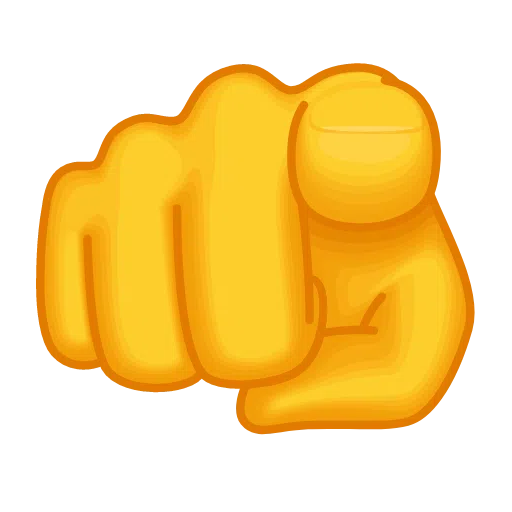 Index Pointing at the Viewer as drawn by Telegram in Telemoji October 2022