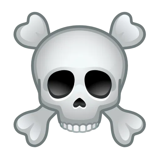 Skull and Crossbones as drawn by Telegram in Telemoji October 2022