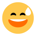 Grinning Face with Sweat, the previous design