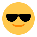 Smiling Face with Sunglasses as drawn by Toss Face in 1.3
