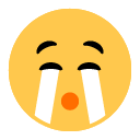 Loudly Crying Face as drawn by Toss Face in 1.3
