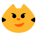 Cat with Wry Smile, the previous design
