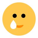 Smiling Face with Tear, the previous design