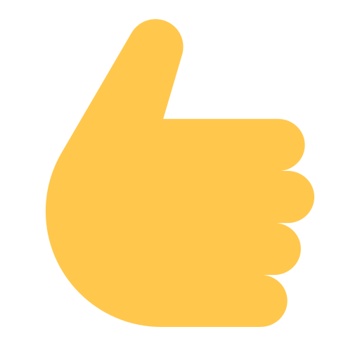 Thumbs up as drawn by Toss Face in 1.5