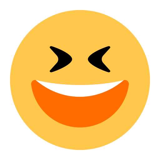 Grinning Squinting Face, the design in this release