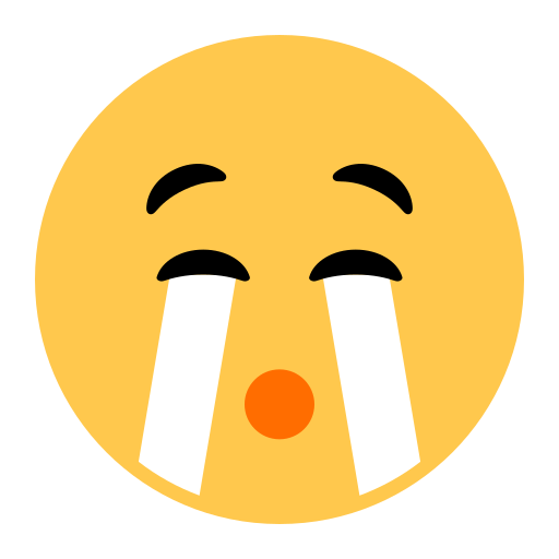 Loudly Crying Face as drawn by Toss Face in 1.5