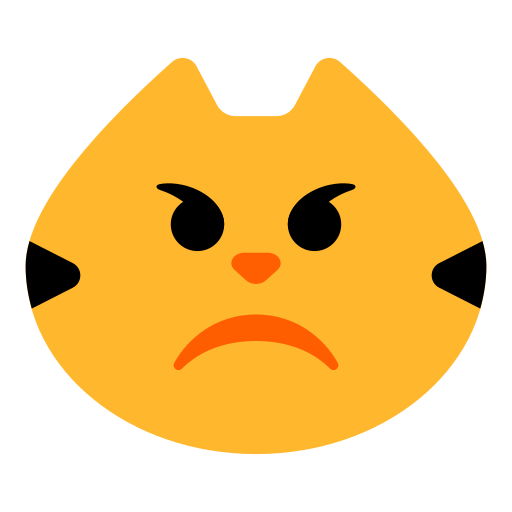 Pouting Cat as drawn by Toss Face in 1.5
