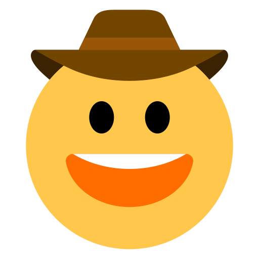 Cowboy Hat Face as drawn by Toss Face in 1.5