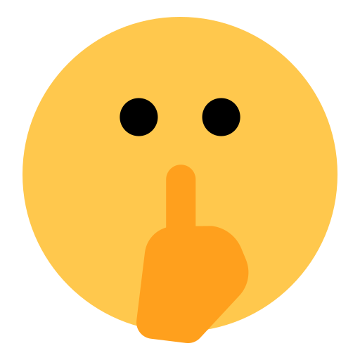 Shushing Face as drawn by Toss Face in 1.5