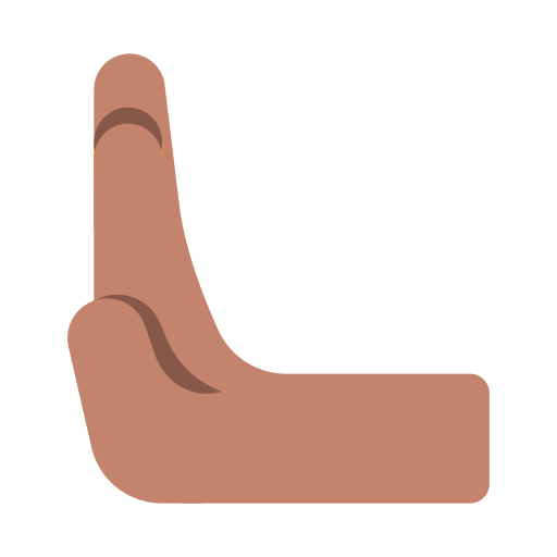 Leftwards Pushing Hand: Medium Skin Tone, the design in this release