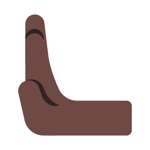 Leftwards Pushing Hand: Dark Skin Tone, the design in this release