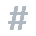 hash sign as rendered by Toss Face