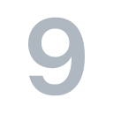 Digit Nine as rendered by Toss Face